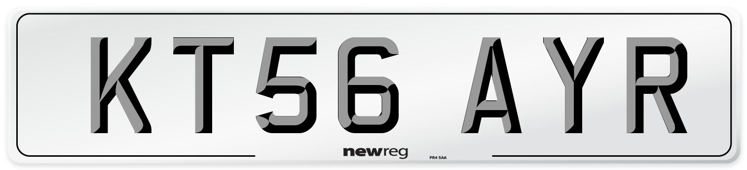 KT56 AYR Number Plate from New Reg